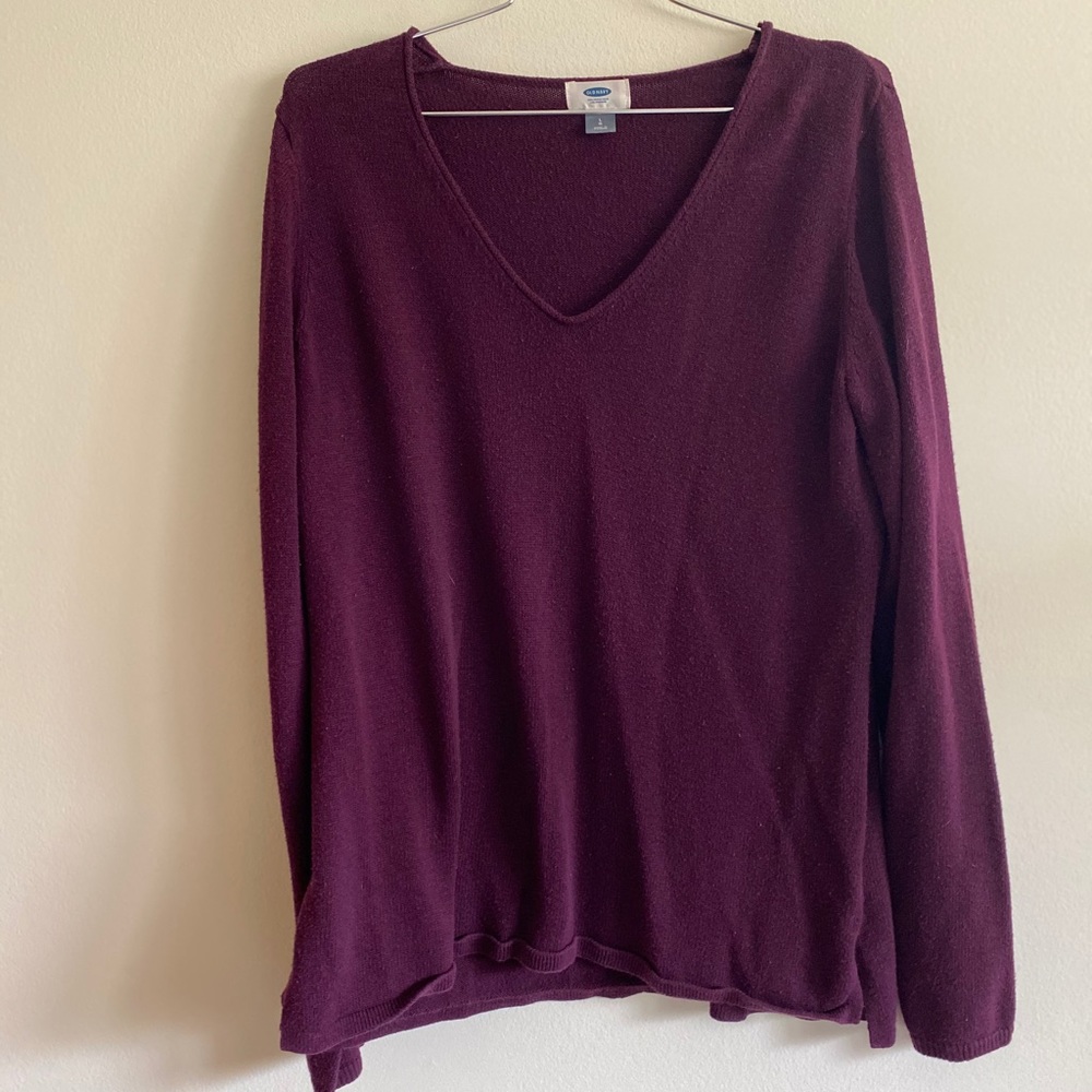 Old Navy Purple V Neck Sweater